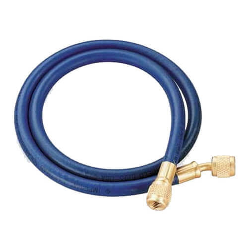 PLUS II AC Blue Charging Hose w/ SealRight Low Loss Anti-Blow Back Fitting (48" Length)
