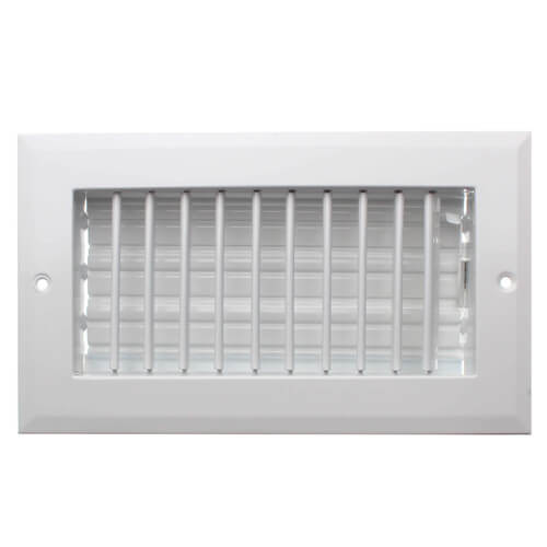 8" x 4" (Wall Opening Size) White Sidewall/Ceiling Register (A618MS Series)