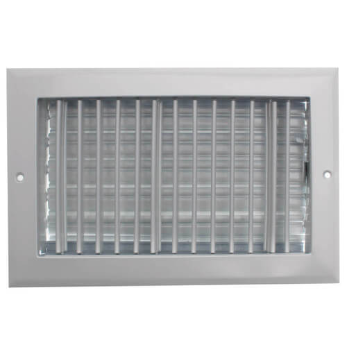 10" x 6" (Wall Opening Size) White Sidewall/Ceiling Register (A618MS Series)