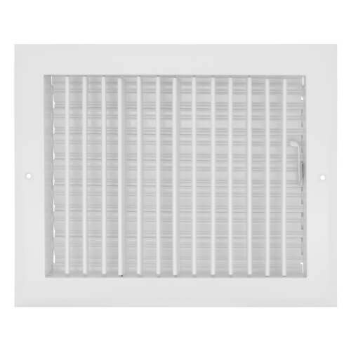 10" x 8" (Wall Opening Size) White Sidewall/Ceiling Register (A618MS Series)