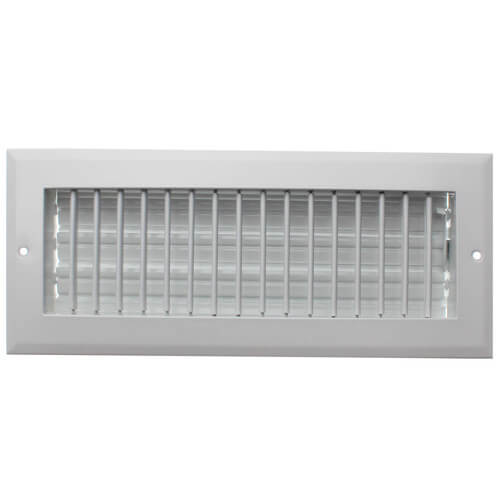 12" x 4" (Wall Opening Size) White Sidewall/Ceiling Register (A618MS Series)