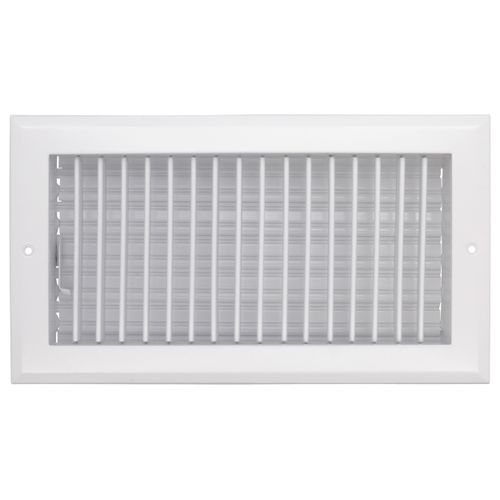 12" x 6" (Wall Opening Size) White Sidewall/Ceiling Register (A618MS Series)