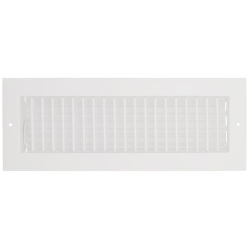 A618MS 14" x 4" (Wall Opening Size) White Sidewall/Ceiling Register (A618MS Series)