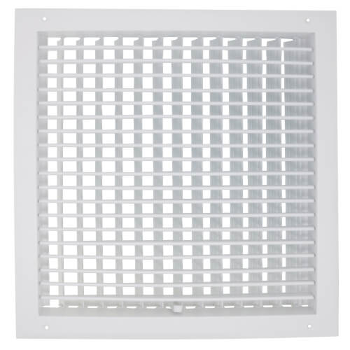 14" x 14" (Wall Opening Size) White Sidewall/Ceiling Register (A618MS Series)