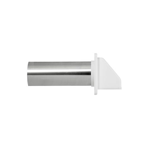 4" White Plastic Wall Exhaust Hood Dryer Vent with Damper, Screen and 11" Pipe 3 4" White Plastic Wall Exhaust Hood Dryer Vent with Damper, Screen and 11" Pipe