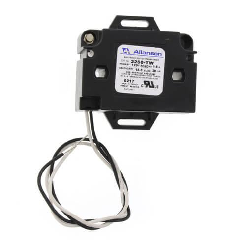 6kV Electronic Industrial Gas Ignitor (Mounting Tabs w/ Traditional Bottom Exit Pigtails), 120V