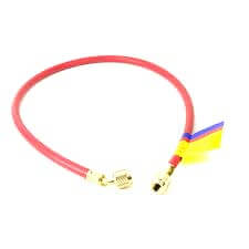 PLUS II AC Red Charging Hose w/ SealRight Low Loss Anti-Blow Back Fitting (72" Length)