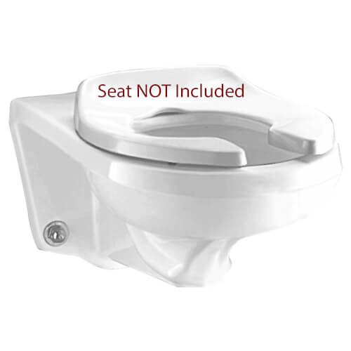Afwall ADA Retrofit 1.28/1.6 gpf (4.8 - 6.0 Lpf) Top Spud Elongated Wall-Hung EverClean Toilet Bowl Only (White)