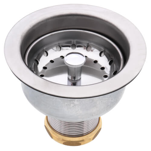 Long Shank Stainless Steel Sink Strainer Drain, 23-130