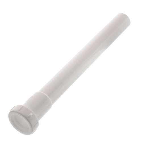 1-1/4" x 12" Slip Joint Tail Piece One End- White