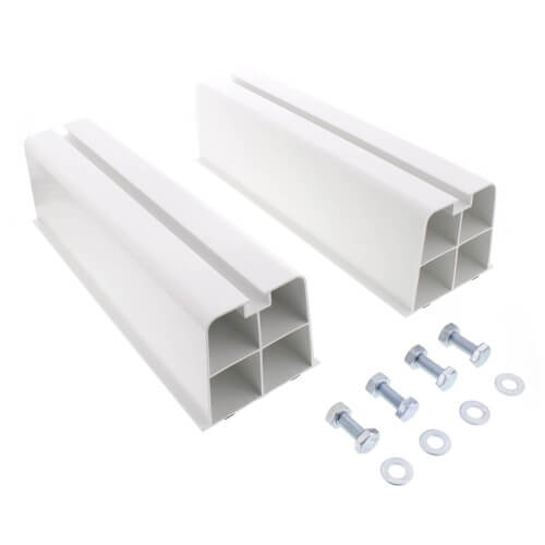 14" White Hef-T-Block Mounting Block (Pack of 2)
