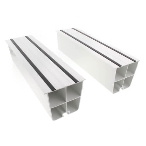 14" White Hef-T-Block Mounting Block (Pack of 2)
