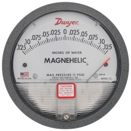 Magnehelic Differential Pressure Gage (.125" - 0" - .125" W.C.)