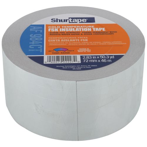 AF 984CT Silver Cold Temperature FSK Insulation Tape (3" x 150')