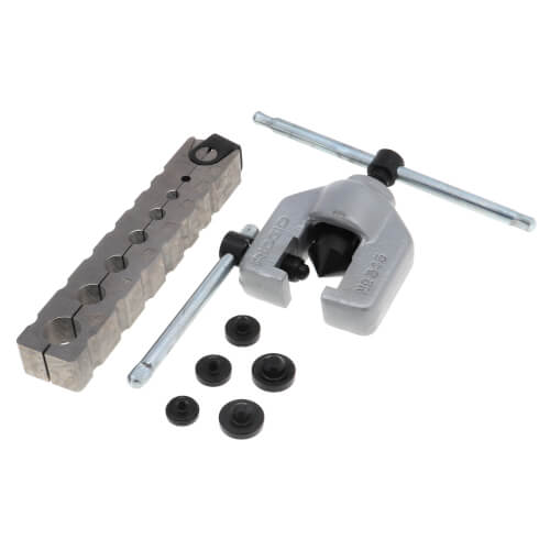 Model 345DL, 45-Degree SAE Manual Flare Tool w/ Double Flare Adapters (3/16" to 1/2")