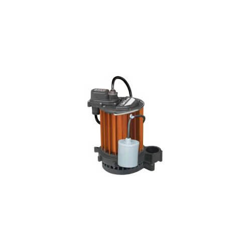 1/3 HP Auto Aluminum Submersible Pump w/ Wide-Angle Piggyback Float Switch - 115v - 10 ft Cord