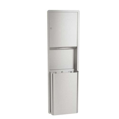 Recessed Framed Towel Dispenser/Waste Receptacle (Satin), 12 Gal