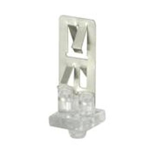 Lamp End Support Clip, Long Version, Snap-in Stainless Steel w/ lexan Base