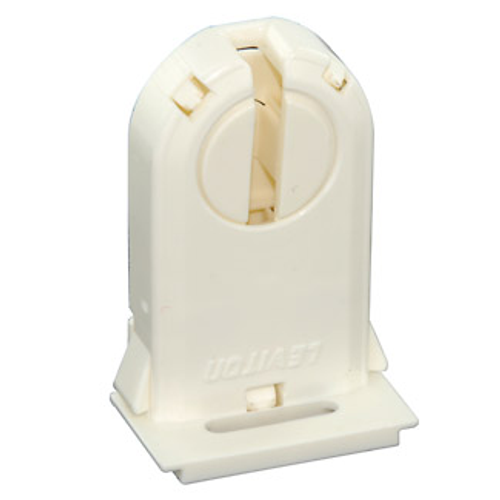 Linear Fluorescent Lampholder, T8/t12 (g13 Base) Medium Bi-pin w/ Lamp-lock, Tall Profile (30mm) Lamp Center Slide-on Mounting 660w-600v (White)