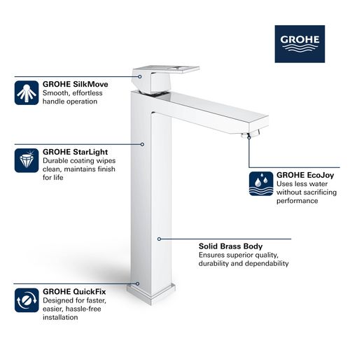 Eurocube Single Hole Single-Handle Deck Mount Vessel Sink Faucet, 1.2 GPM (Hard Graphite) 5 Eurocube Single Hole Single-Handle Deck Mount Vessel Sink Faucet, 1.2 GPM (Hard Graphite)