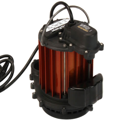 1/3 HP Auto Aluminum Submersible Pump w/ Magnetic Vertical Float Switch - 115v - 10 ft Cord