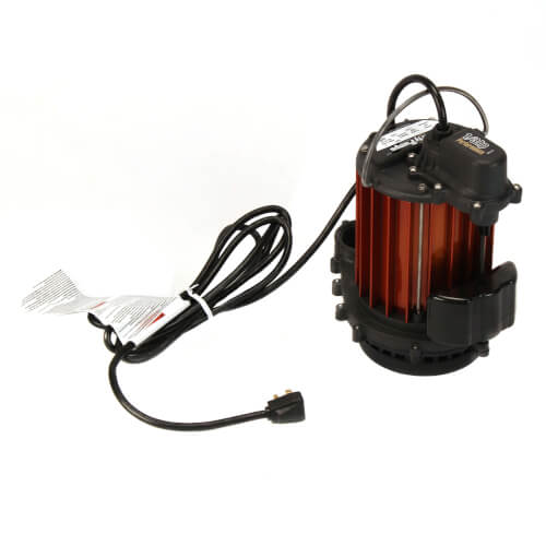 1/3 HP Auto Aluminum Submersible Pump w/ Magnetic Vertical Float Switch - 115v - 25 ft Cord