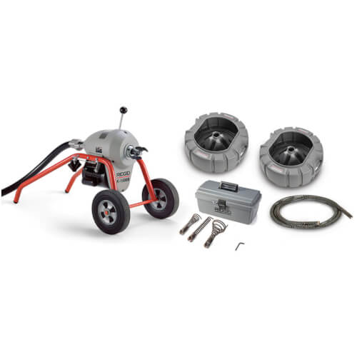 K-1500B Sectional Machine (115V), (7) C-14 1-1/4" x 15' Heavy Duty Cables, (2) A-8 Cable Carriers, & 1-1/4" Tool Set