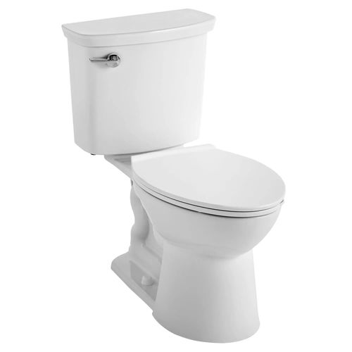 VorMax 2-Piece 1.28 gpf/4.8 Lpf Chair Height Elongated Toilet Less Seat (White)