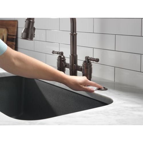 Broderick Two Handle Pull-Down Bridge Kitchen Faucet, 1.8 GPM (Venetian Bronze), 2390L-RB-DST