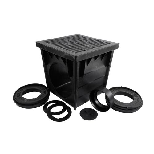 24" Catch Basin Kit w/ Black Plastic Grate 2 24" Catch Basin Kit w/ Black Plastic Grate
