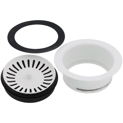 Color-Coordinated Metal Disposal Flange (White)