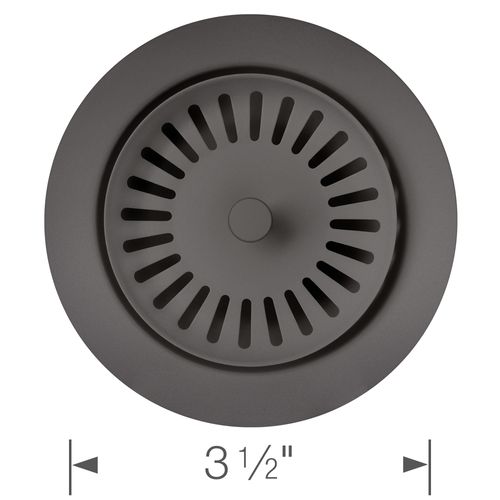 Color-Coordinated Metal Disposal Flange (Cinder)