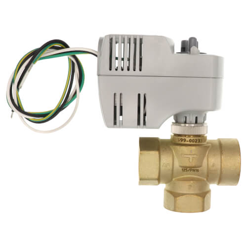 1" NPT 3-Way Diverting Zone Valve Fail AB-A Actuator, 7.0 Cv (120V)