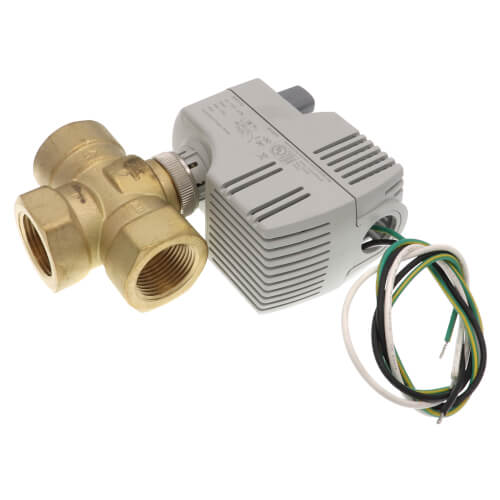 1" NPT 3-Way Diverting Zone Valve Fail AB-A Actuator, 7.0 Cv (120V)