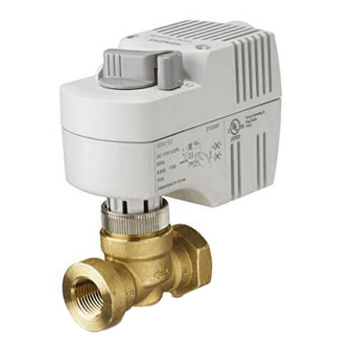 1/2" NPT 2-Way Normally Closed Zone Valve SR Fail Safe Actuator, 2.5 Cv (24V)