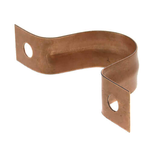 3/4" 2 Hole Carbon Steel Strap (Copper Plated)