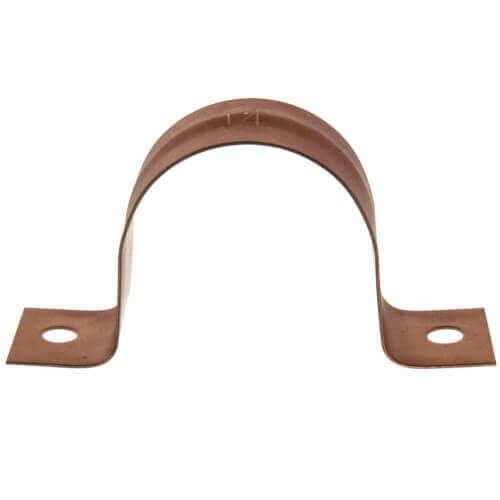 1-1/4" 2 Hole Carbon Steel Strap (Copper Plated)