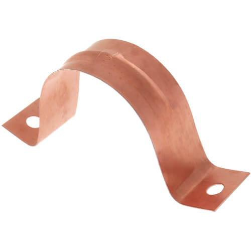 1-1/2" 2 Hole Carbon Steel Strap (Copper Plated)