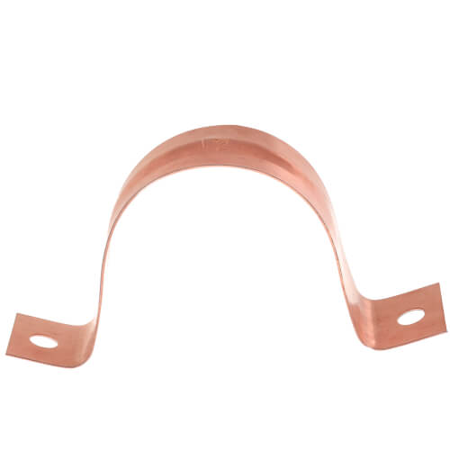 1-1/2" 2 Hole Carbon Steel Strap (Copper Plated)