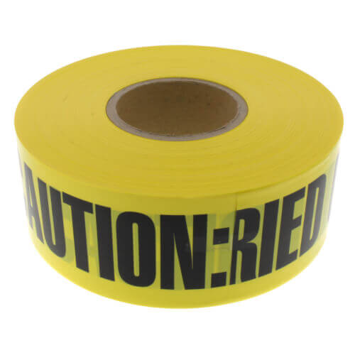 "Caution Buried Gas Line Below" Yellow Non-Detectable Burial Tape (3" x 1000 Ft)
