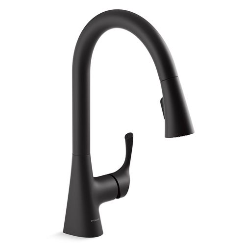 Valton 1-Handle Pull Down Kitchen Faucet (Matte Black)