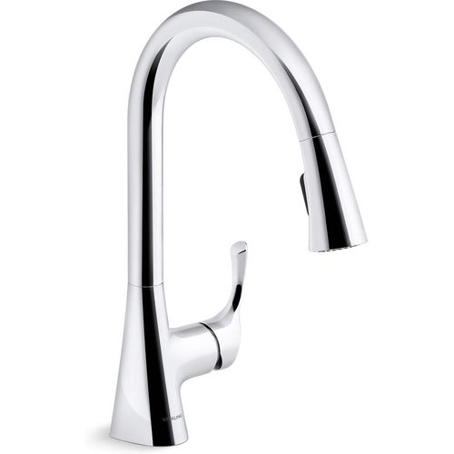 Valton 1-Handle Pull Down Kitchen Faucet (Polished Chrome)