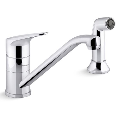 Valton 1-Handle Swing Spout Kitchen Faucet with Spray (Polished Chrome)