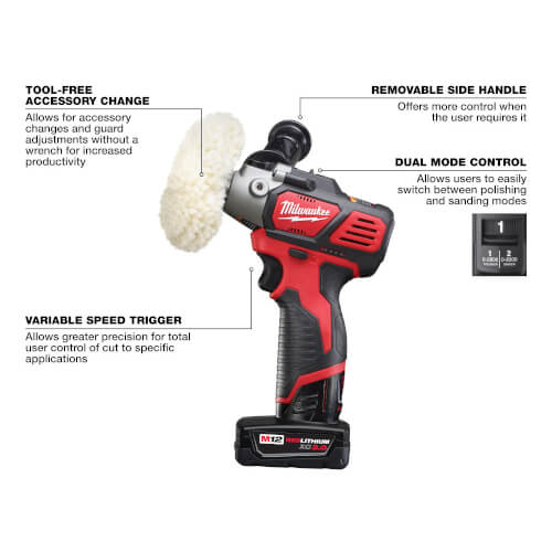 M12 Variable Speed Polisher/Sander Kit 4 M12 Variable Speed Polisher/Sander Kit