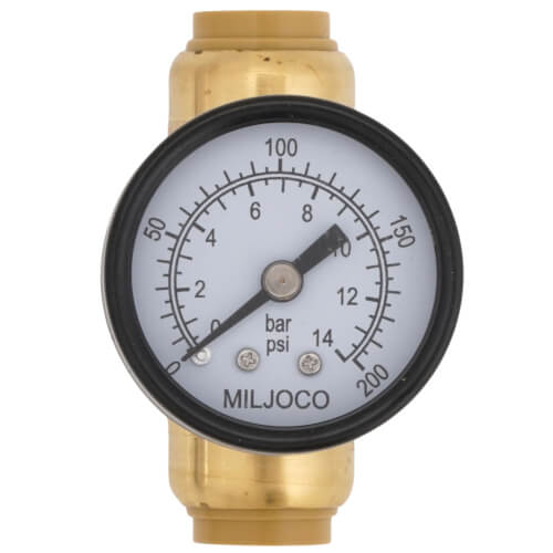 SharkBite Pressure Gauge with 1/2" Tee (Lead Free)
