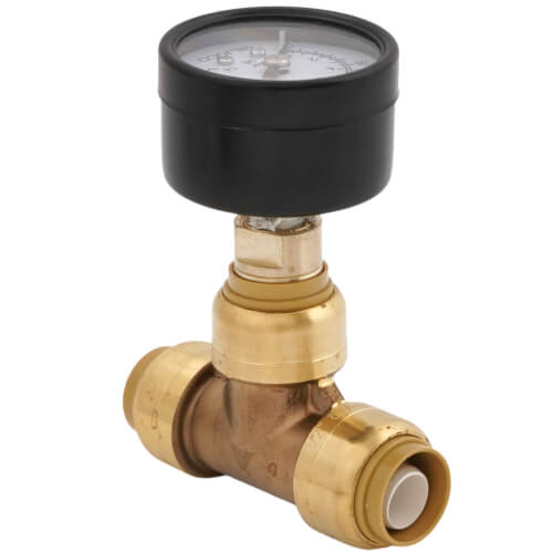 SharkBite Pressure Gauge with 1/2" Tee (Lead Free) 3 SharkBite Pressure Gauge with 1/2" Tee (Lead Free)