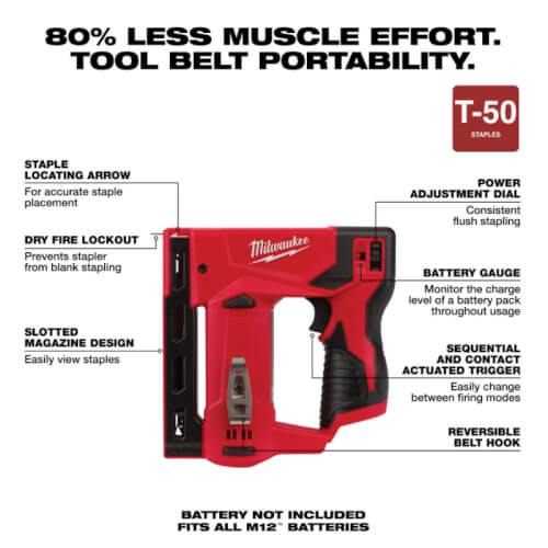 M12 3/8" Crown Stapler