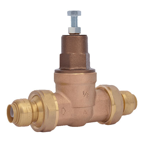 1/2" EB45 Double Union SharkBite Pressure Regulating Valve (PRV) with Metal Top
