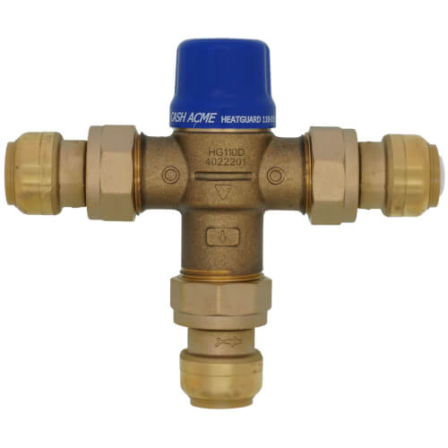 HG-110DLF 3/4" SharkBite Heatguard Thermostatic Mixing Valve w/ Integral Connectors (Lead Free)
