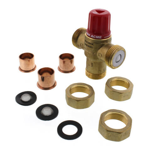 HG110-HX, 3/4" Sweat Thermostatic Mixing Valve (Lead Free)